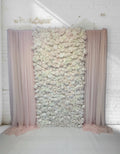 Blush Flower Wall with Chiffon Drapping