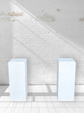 White Wood Pedestals (Medium)