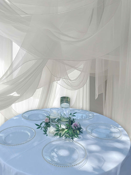 Glass Hurricane Trio + Ivory Flameless Floating Candles| Add-On Only